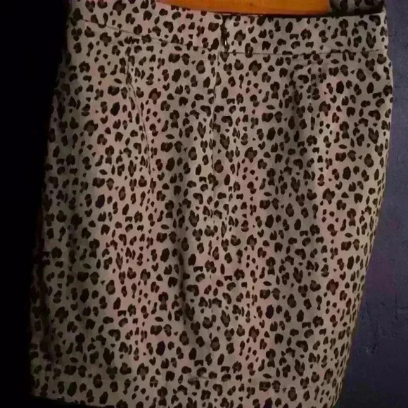 J. Crew Women's Pencil No. 2 Skirt Cheetah Print Cotton Size 0 - Picture 3 of 5
